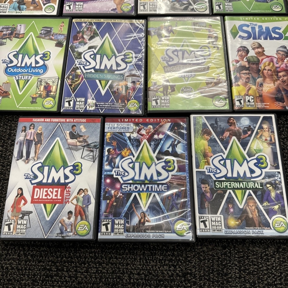 The Sims 2-3-4 PC Bundle Base 17 Pack Excellent Used Condition - Picture 2 of 9
